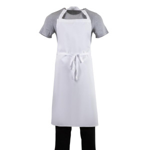 Tablier Bavette Blanc - Taille Xl 915 X 1066 Mm - Whites Chefs Clothing - Fourniresto