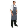 Avental Bavete Com Bolso Listrado Azul Marinho E Branco 965 X 710 Mm - Whites Chefs Clothing - Fourniresto