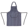 Tablier Bavette Avec Poche Rayé Marine Et Blanc 965 X 710 Mm - Whites Chefs Clothing - Fourniresto