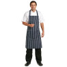 Avental Bavete Com Bolso Listrado Azul Marinho E Branco 965 X 710 Mm - Whites Chefs Clothing - Fourniresto