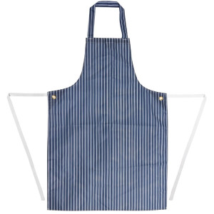 Waterproof Striped Blue And White Bib Apron 1016 X 711 Mm - Whites Chefs Clothing - Fourniresto