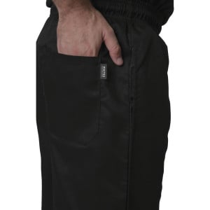 Unisex Black Vegas Kitchen Trousers - Size L - Whites Chefs Clothing