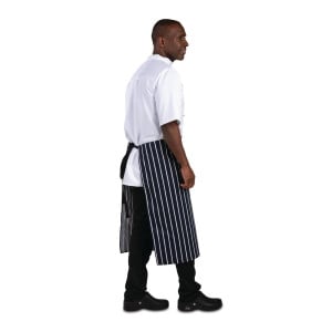 Blue and White Striped Kitchen Apron 760 x 920 mm - Whites Chefs Clothing - Fourniresto