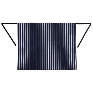 Blue and White Striped Kitchen Apron 760 x 920 mm - Whites Chefs Clothing - Fourniresto