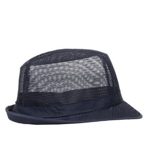 Navy Blue Trilby Hat With Mesh - Size L 590 mm - FourniResto - Fourniresto