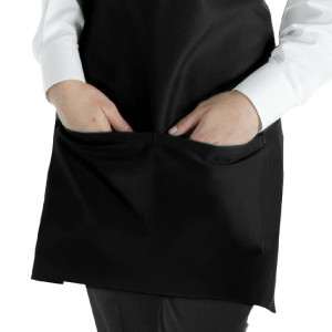 Avental Bavete Tuxedo Preto em Poliéster/Algodão 698 x 838 mm - Chef Works - Fourniresto