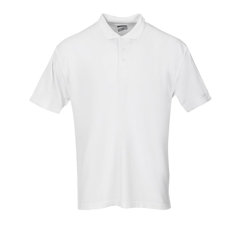 Unisex White Polo Shirt - Size XL - FourniResto - Fourniresto