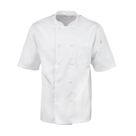 White Montreal Cool Vent Unisex Chef Jacket - Size S - Chef Works - Fourniresto