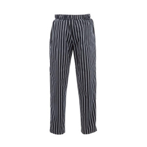 Pantalon De Cuisine Mixte Baggy Rayé Noir Et Blanc - Taille S - Chef Works - Fourniresto