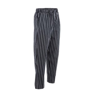 Pantalon De Cuisine Mixte Baggy Rayé Noir Et Blanc - Taille Xl - Chef Works - Fourniresto