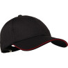 Cool Vent Black Baseball Cap With Red Trim - One Size - Chef Works - Fourniresto