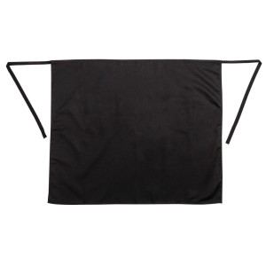 Standard Black Polycotton Apron 914 x 762 mm - Whites Chefs Clothing - Fourniresto