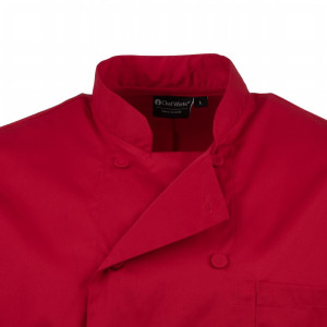 Veste De Cuisine Mixte Rouge - Taille M - Chef Works - Fourniresto