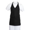 Avental de Garçom Gola em V Preto em Poliéster/Algodão 838 x 698 mm - Whites Chefs Clothing - Fourniresto