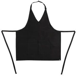 Avental de Garçom Gola em V Preto em Poliéster/Algodão 838 x 698 mm - Whites Chefs Clothing - Fourniresto