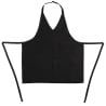 Server Apron V-Neck Black Polycotton 838 x 698 mm - Whites Chefs Clothing - Fourniresto