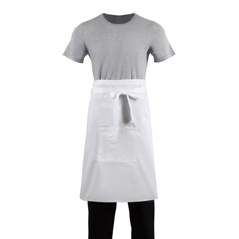 Avental de garçom padrão branco 1000 x 700 mm - Roupas de chef branco - Fourniresto