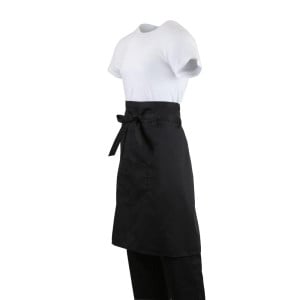 Standard Black Server Apron 1000 x 700 mm - Whites Chefs Clothing - Fourniresto