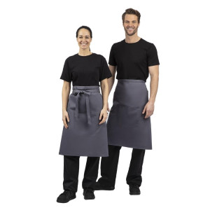 Anthracite Grey Server Apron in Polycotton 1000 x 700 mm - Whites Chefs Clothing - Fourniresto