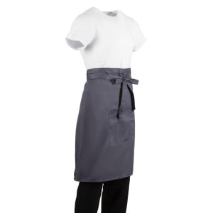 Tablier de Serveur Gris Anthracite en Polycoton 1000 x 700 mm - Whites Chefs Clothing - Fourniresto