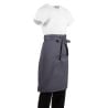 Avental de garçom cinza antracite em poliéster/algodão 1000 x 700 mm - Whites Chefs Clothing - Fourniresto