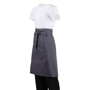 Avental de garçom cinza antracite em poliéster/algodão 1000 x 700 mm - Whites Chefs Clothing - Fourniresto