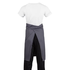 Avental de garçom cinza antracite em poliéster/algodão 1000 x 700 mm - Whites Chefs Clothing - Fourniresto