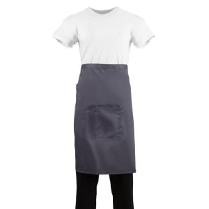 Avental de garçom cinza antracite em poliéster/algodão 1000 x 700 mm - Whites Chefs Clothing - Fourniresto