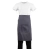 Avental de garçom cinza antracite em poliéster/algodão 1000 x 700 mm - Whites Chefs Clothing - Fourniresto