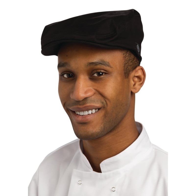 Casquette Tendance Noire Avec Bandeau Intérieur Absorbant - Taille S/M - Chef Works - Fourniresto