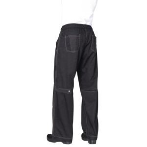 Pantalon De Cuisine Mixte Baggy Noir - Taille Xl - Chef Works - Fourniresto