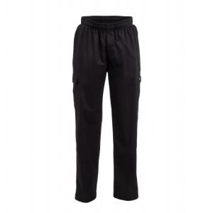 Unisex Black Cargo Fit Kitchen Pants - Size M - Chef Works - Fourniresto