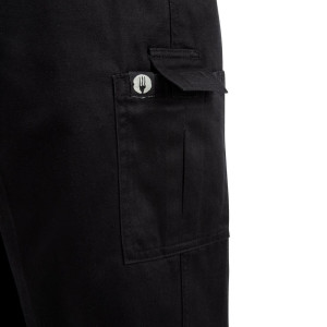 Pantalon de Cuisine Mixte Fit Cargo Noir - Taille M - Chef Works - Fourniresto