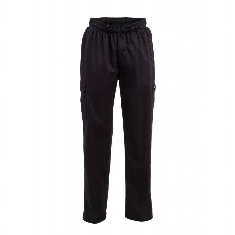 Pantalon de Cuisine Mixte Fit Cargo Noir - Taille S - Chef Works - Fourniresto