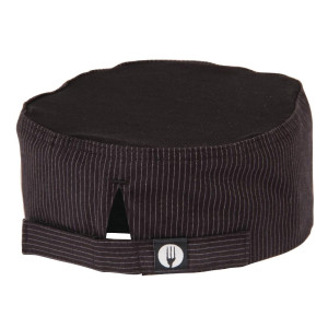 Gorro de Cozinha Cool Vent com Listras Brancas Finas - Tamanho Único - Chef Works - Fourniresto