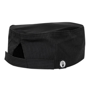 Gorro de Cozinha Cool Vent com Listras Brancas Finas - Tamanho Único - Chef Works - Fourniresto