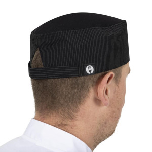 Gorro de Cozinha Cool Vent com Listras Brancas Finas - Tamanho Único - Chef Works - Fourniresto