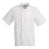 Casaco de Cozinha Branco de Mangas Curtas Boston - Tamanho XL - Whites Chefs Clothing - Fourniresto