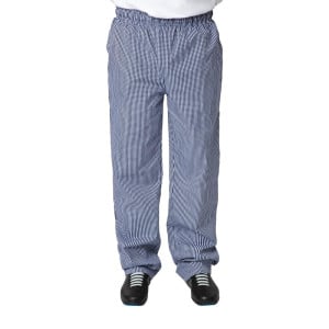 Pantalon de Cuisine Mixte Vegas à Petits Carreaux Bleus et Blancs - Taille M - Whites Chefs Clothing - Fourniresto