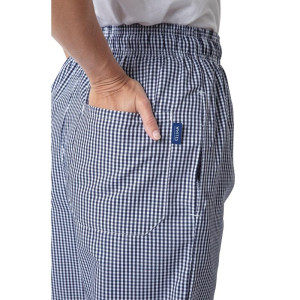 Mixed Vegas Kitchen Pants in Small Blue and White Checkered - Whites Chefs Clothing - Fourniresto