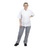 Calças de Cozinha Unissexo Vegas em Pequenos Quadrados Azuis e Brancos - Tamanho XL - Whites Chefs Clothing - Fourniresto