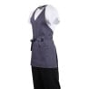 Avental de Servidor Gola em V Cinza Antracite em Poliéster/Algodão 838 x 698 mm - Whites Chefs Clothing - Fourniresto