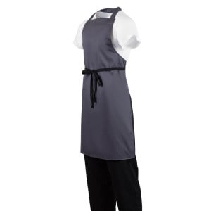 Anthracite Grey Polycotton Bib Apron 711 x 965 mm - Whites Chefs Clothing - Fourniresto