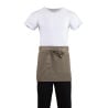 Avental de Servidor Curto Marrom Claro em Poliéster/Algodão 373 x 750 mm - Whites Chefs Clothing - Fourniresto