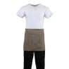 Avental de Servidor Curto Marrom Claro em Poliéster/Algodão 373 x 750 mm - Whites Chefs Clothing - Fourniresto