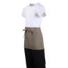 Avental de Servidor Curto Marrom Claro em Poliéster/Algodão 373 x 750 mm - Whites Chefs Clothing - Fourniresto