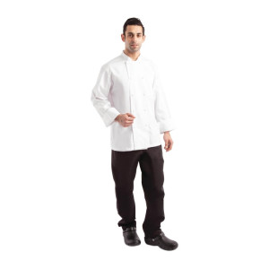 Casaco de Cozinha Unissex Branco de Mangas Compridas Calgary - Tamanho L - Chef Works - Fourniresto