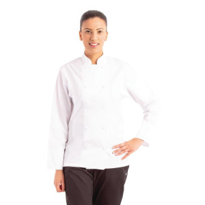 White Unisex Long Sleeve Calgary Kitchen Jacket - Size XXL - Chef Works - Fourniresto