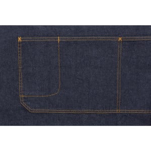 Indigo Memphis Bib Apron in Cotton 760 x 865 mm - Chef Works - Fourniresto