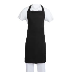 Avental Bavete Preto em Poliéster/Algodão 900 x 1040 mm - Whites Chefs Clothing - Fourniresto